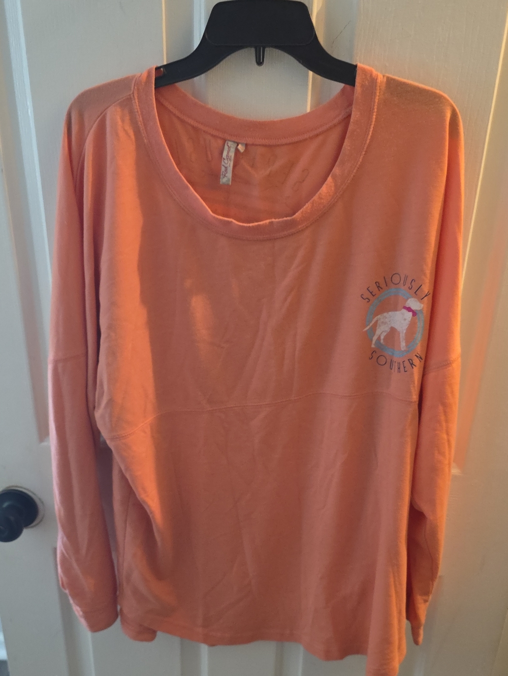 Womens  Long Sleeve Tee - Peach